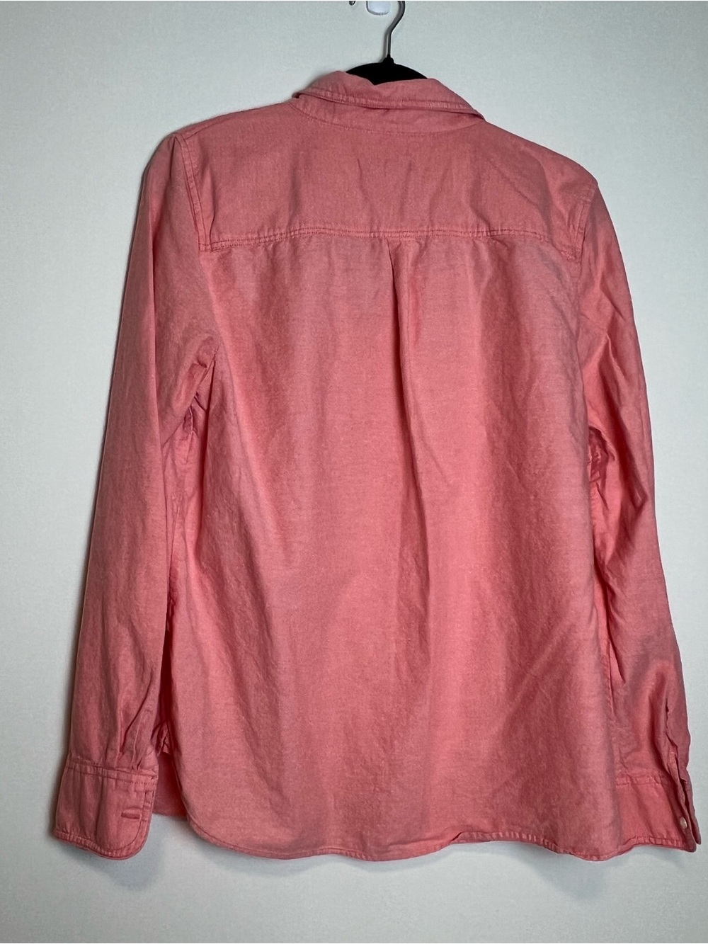 J.Crew Salmon Pink Oxford Popover Cotton Blouse - Women’s Size Large - Picture 2 of 6